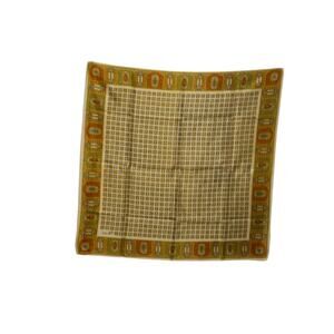 Paoli Square Scarf 24x24 Brown Green Red Geometric Print Neck Head Hair Bandanna